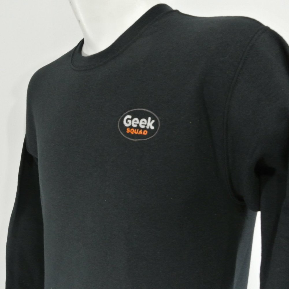 GEEK SQUAD Tech Repair Employee Uniform Black Sweatshirt Size M Medium